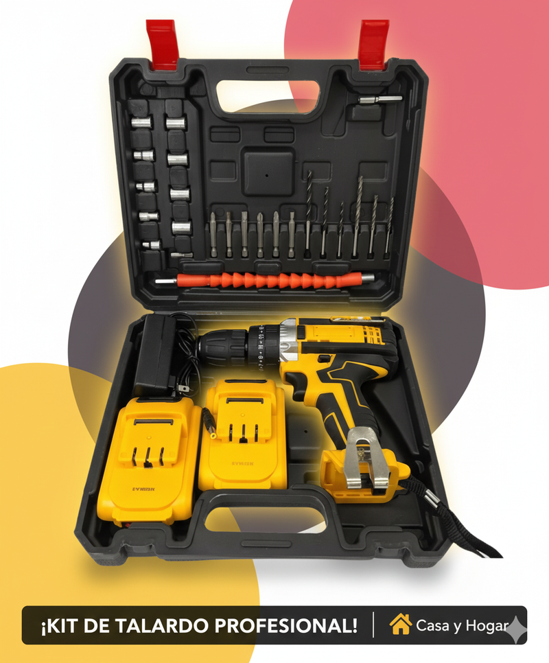 Taladro Inalambrico 98v 2 Baterias Acc